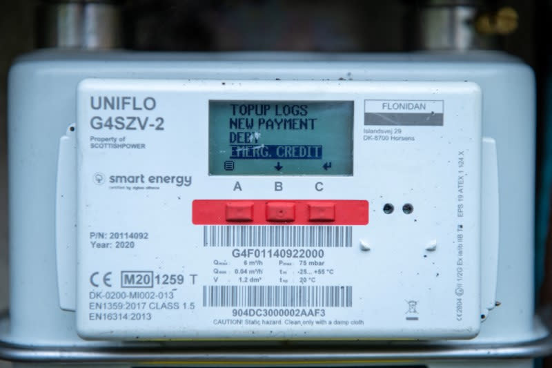 FILE PHOTO: Prepayment energy meters in Britain