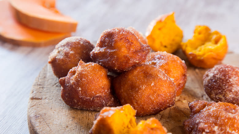 Fried pumpkin donut holes