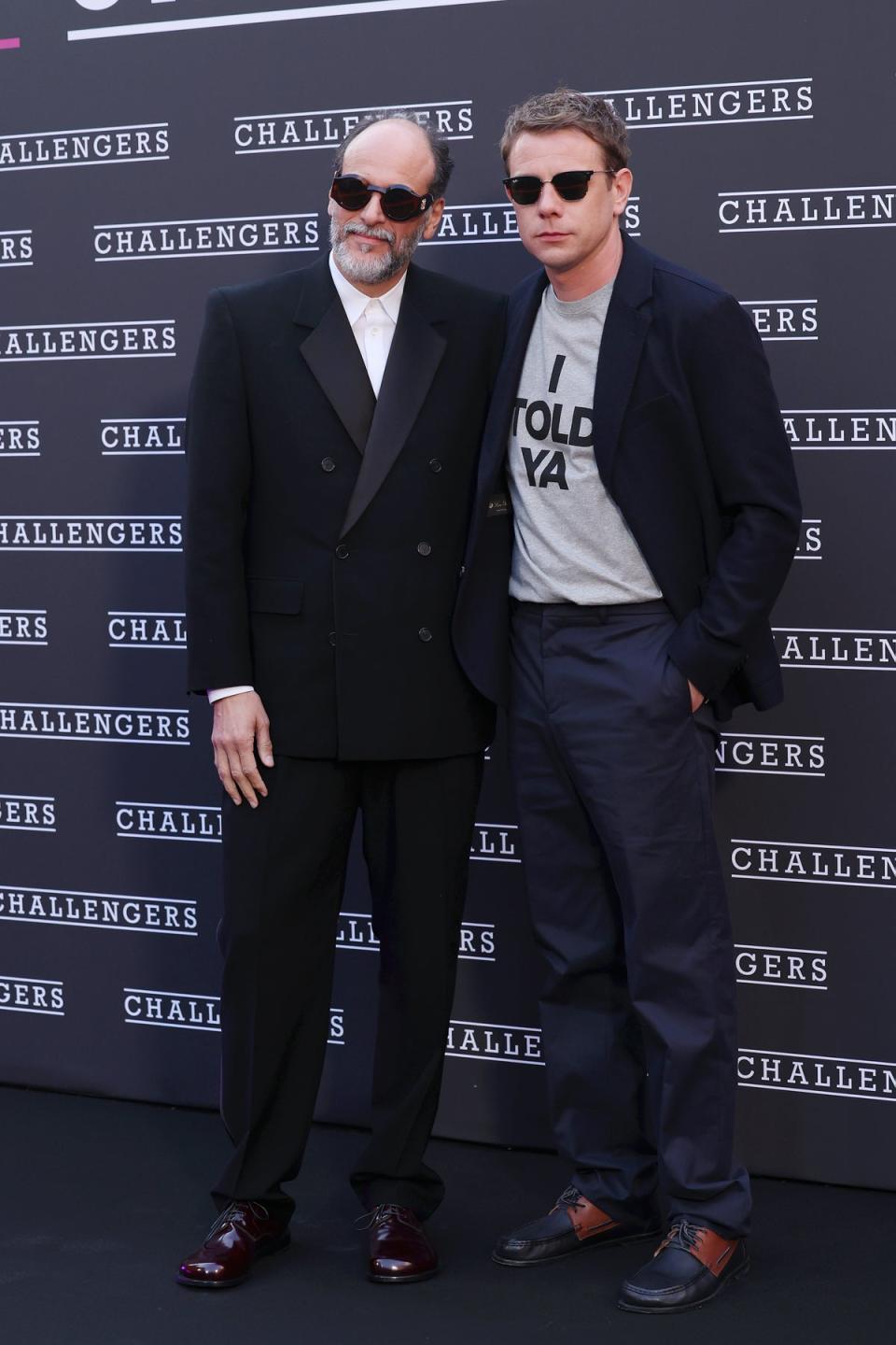 Luca Guadagnino and Jonathan Anderson attend the premiere of the movie 