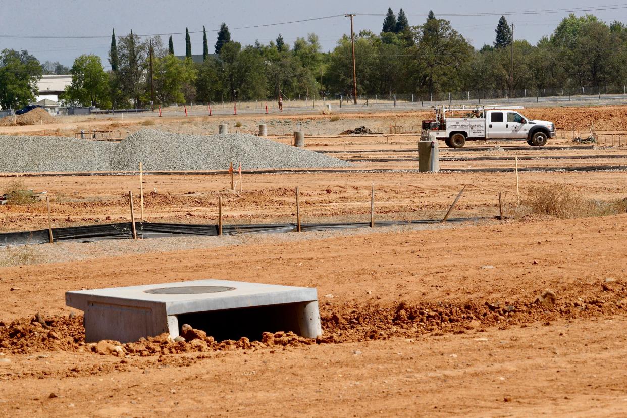 Site preparation was underway Wednesday, Aug. 17, 2022, at the site of the new Bethel Church campus off Twin Tower Drive and Collyer Drive in north Redding.