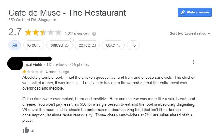 Cafe De Muse user feedback on