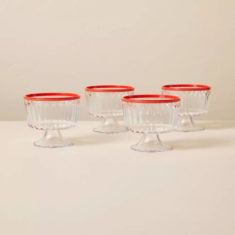 Hearth & Hand with Magnolia Ribbed Plastic Parfait Cups (4-Pack)
