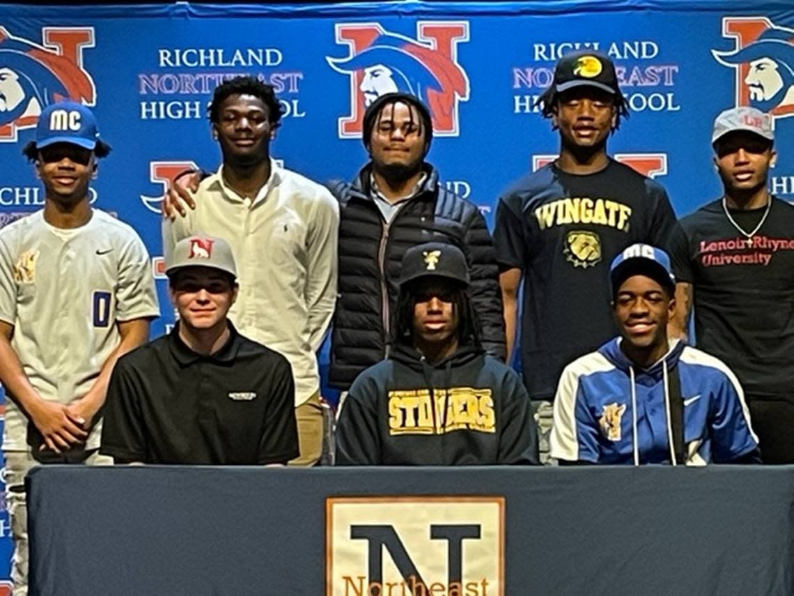 Richland Northeast athletes sign their letters of intent on Feb. 1, 2023.