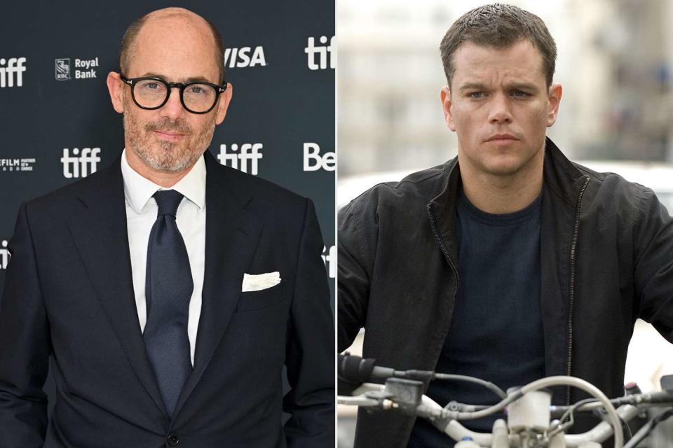 <p>Robert Okine/Getty; Jasin Boland/Universal/Kobal/Shutterstock</p> Filmmaker Edward Berger (left) and Matt Damon in 