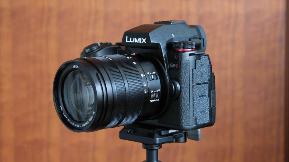 Panasonic Lumix G9 II camera on a tripod