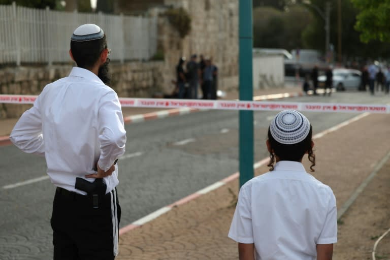 Israeli police are investigating the stabbing in the city of Ramla, southeast of Tel Aviv (AHMAD GHARABLI)