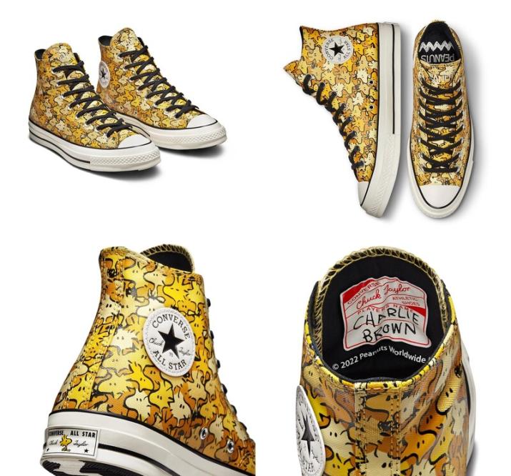 Converse X Peanuts聯名系列：Snoopy小紅屋鞋標、查理布朗鞋舌，可愛