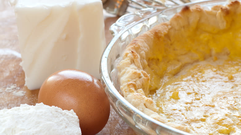 Lard with pie crust ingredients