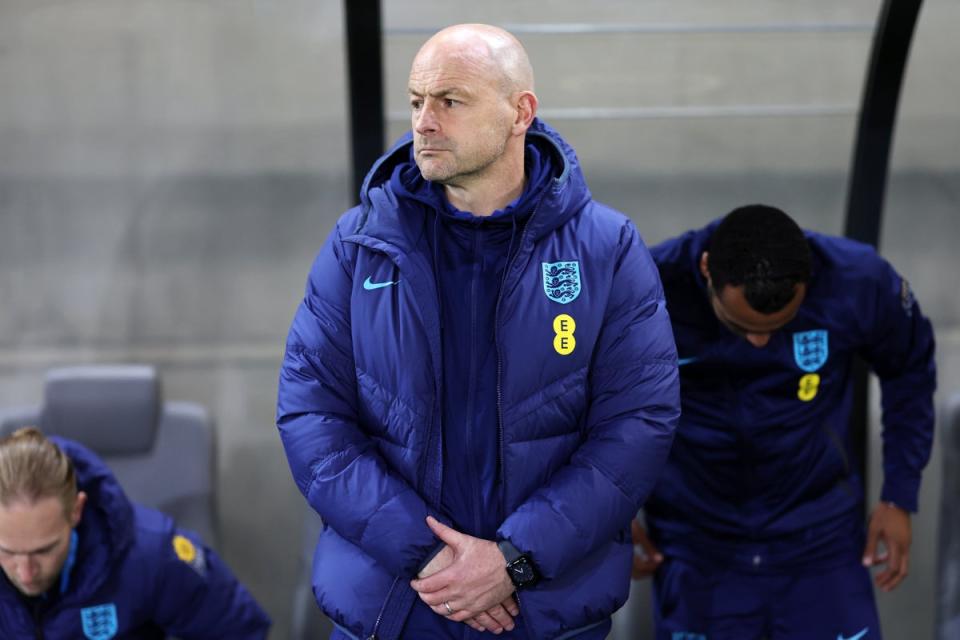 England Under-21s boss Lee Carsley may be asked to take up the role for the interim period. (The FA via Getty Images)