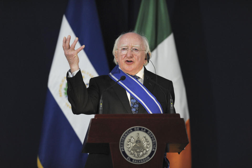 Irish president Michael D. Higgins has <a href="http://www.president.ie/biography" target="_blank">published four volumes of poetry,</a> and was Ireland’s first minister of the arts. The activist-poet president, known affectionately as Michael D,  has <a href="http://www.president.ie/speeches/address-by-president-michael-d-higgins-to-the-irish-technology-leadership-group-forum-university-of-limerick" target="_blank">called for Ireland to be a “Republic of Creativity.”</a> <br> <br> His own poetry, however, has not had an easy ride from the critics, <a href="http://www.independent.ie/entertainment/books-arts/critic-says-presidents-poems-are-a-crime-against-literature-26820111.html" target="_blank">one of whom said</a> that the president “can be accused of crimes against literature.”  <br> <br> <em>Michael Higgins speaks at the presidential palace during a visit to San Salvador, on October 24, 2013 (Jose CABEZAS/AFP/Getty Images)</em>