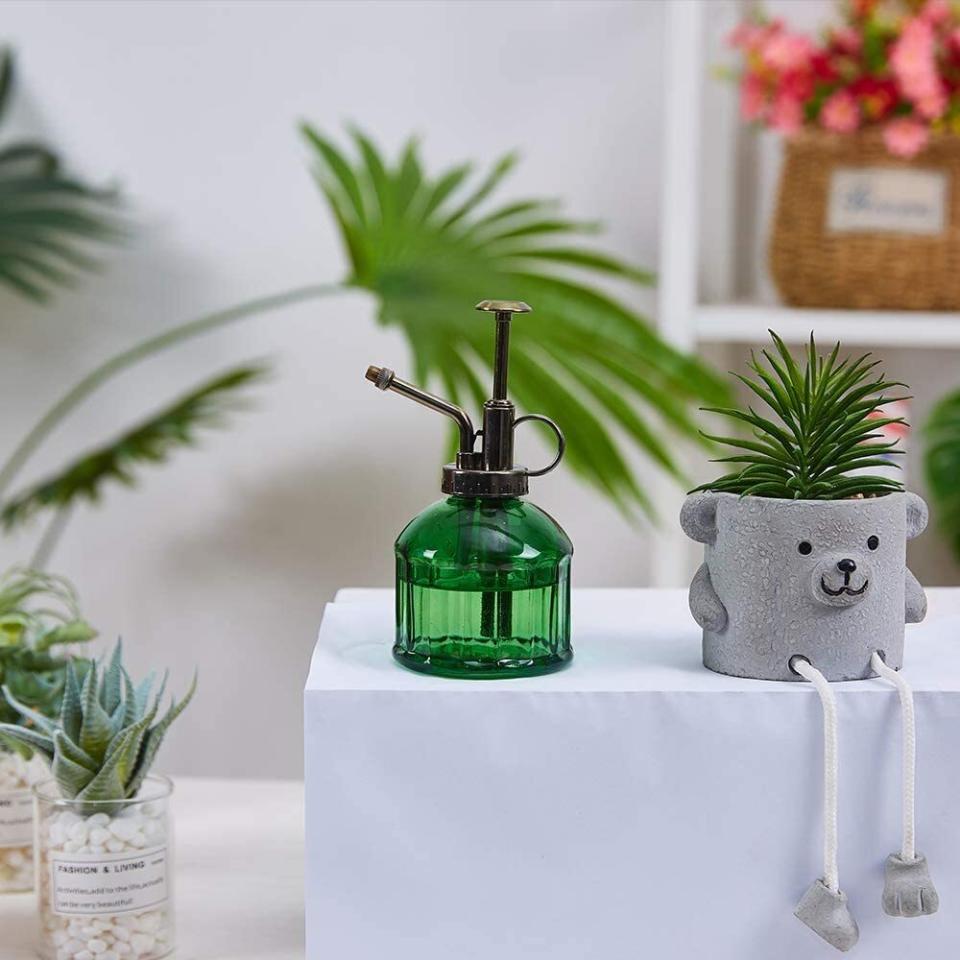 Spritz your plant babies <i>and </i>﻿have an Insta-worthy space with this gorgeous plant care accessory. <br /><br /><strong>Promising review</strong>: "Looks as good as it works! This mister looks gorgeous on my console table, but it works great, too. <strong>Not flimsy, very ergonomic and pumps very easily.</strong> I have smaller hands and fingers, so I don&rsquo;t know how it might work for someone who has larger hands/fingers. But it&rsquo;s perfect for me. Smooth mechanism. I feel like this is something one would find in The Bell, Book, &amp; Candle shop on 'The Good Witch.' Cassie would approve!" &mdash; <a href="https://amzn.to/3pyOuwR" target="_blank" rel="nofollow noopener noreferrer" data-skimlinks-tracking="5929401" data-vars-affiliate="Amazon" data-vars-href="https://www.amazon.com/gp/customer-reviews/R1KA2797XF1CR0?tag=bfchristine-20&amp;ascsubtag=5929401%2C14%2C27%2Cmobile_web%2C0%2C0%2C16643193" data-vars-keywords="cleaning" data-vars-link-id="16643193" data-vars-price="" data-vars-product-id="21087453" data-vars-product-img="" data-vars-product-title="" data-vars-retailers="Amazon">YogurtClass22<br /><br /></a><a href="https://amzn.to/3x7tz6J" target="_blank" rel="noopener noreferrer"><strong>Get it from Amazon for 10.99+ (available in five colors).</strong></a>