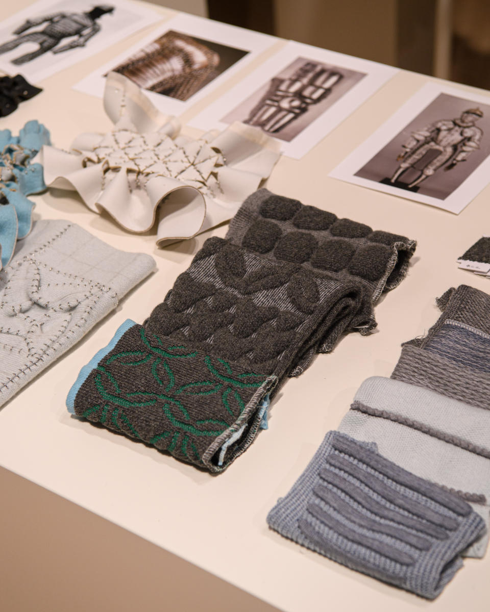 Knit samples by Pierre Sauvageot and Björn Backes, the winners of the Loro Piana 2024 Knit Design Award