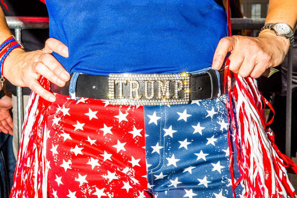 A clothing detail in Orlando for Trump’s campaign kickoff. | David Williams—Redux for TIME