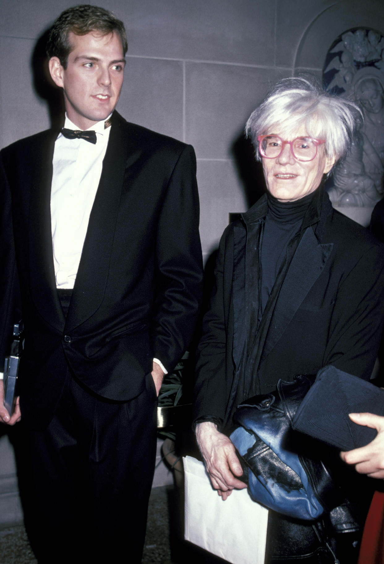 Jed Johnson and Andy Warhol. (Ron Galella / Ron Galella Collection via Getty Images file)