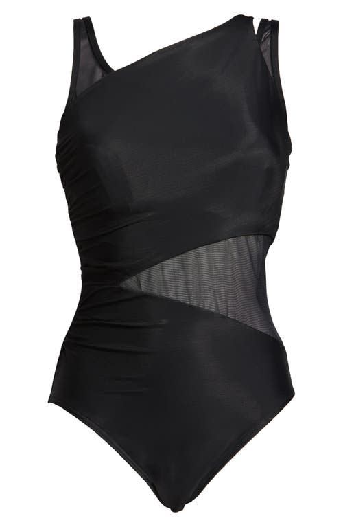 Miraclesuit® Illusionists Azura Underwire One-Piece Swimsuit in Black at Nordstrom, Size 16