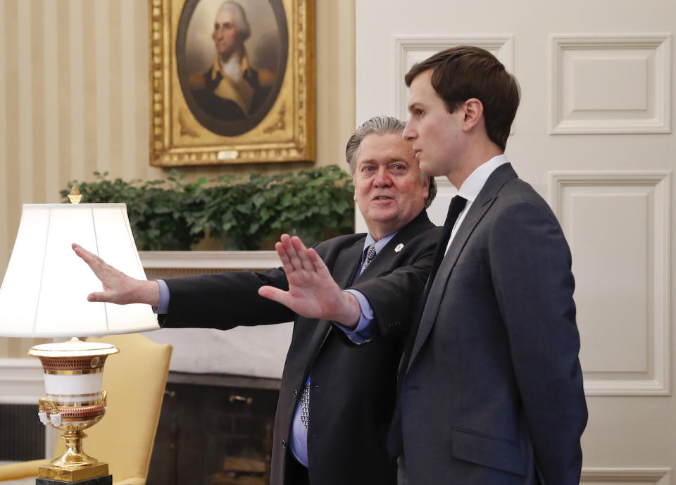 Steve Bannon and Jared Kushner