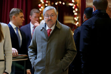 Governor of Iowa Terry Branstad arrives to meet with U.S. President-elect Donald Trump at Trump Tower in Manhattan, New York City, U.S., December 6, 2016. REUTERS/Brendan McDermid