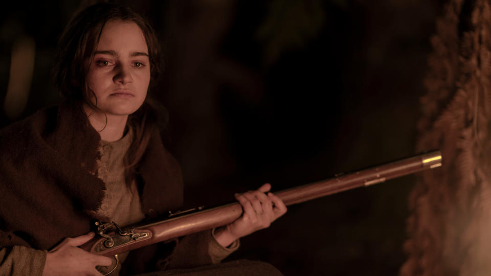 Aisling Franciosi in 'The Nightingale'. (Credit: Vertigo Releasing)