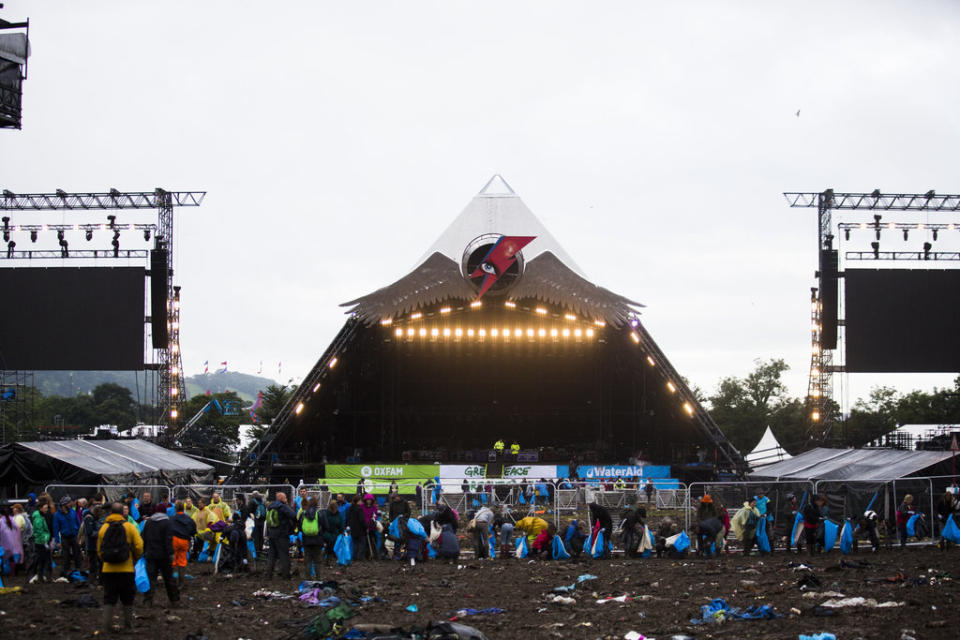 The Pyramid Stage is empty - it’s time to go home.
