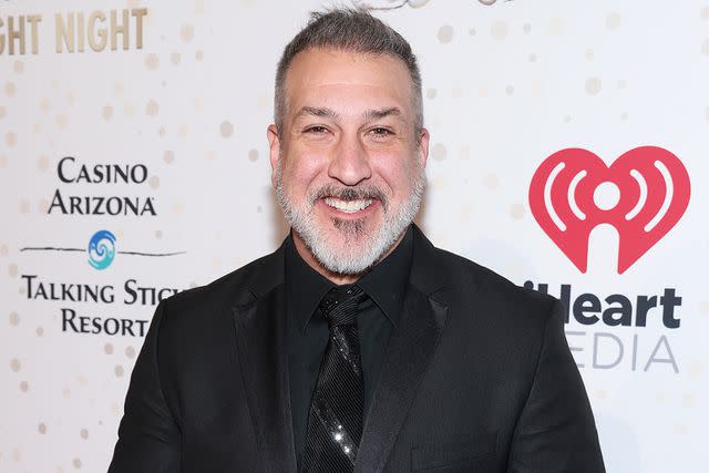 <p>Phillip Faraone/Getty </p> Joey Fatone in Phoenix in April 2023