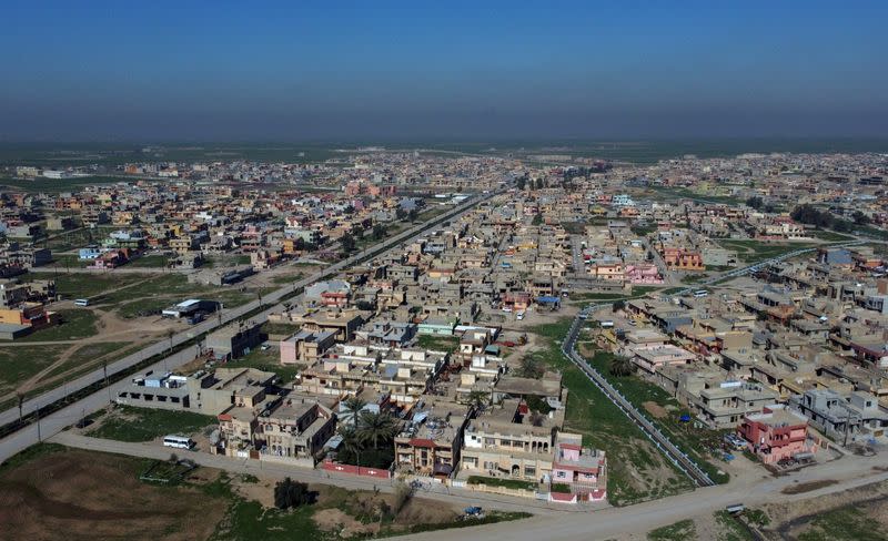 A view shows the Christian town of Qaraqosh