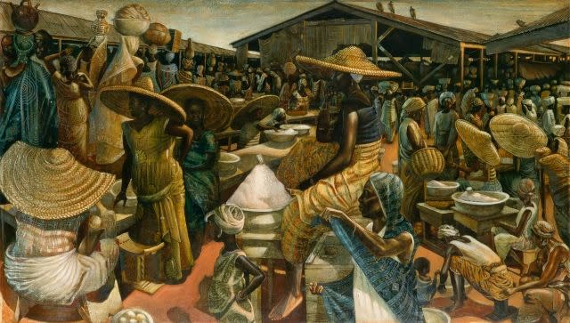 John Biggers, "Kumasi Market," 1962 (estimate: $100,000 to $150,000)