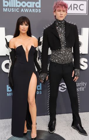 <p>Frazer Harrison/Getty</p> Megan Fox and Machine Gun Kelly attend the 2022 Billboard Music Awards on May 15, 2022 in Las Vegas, Nevada.