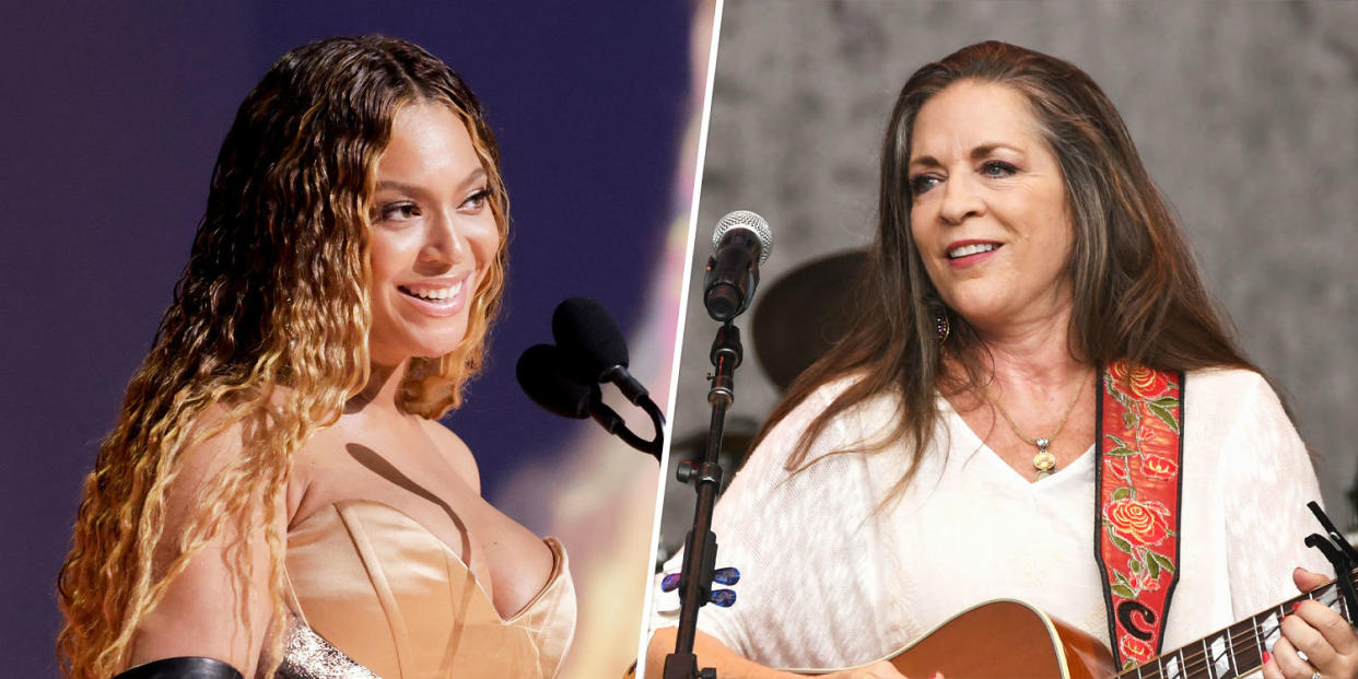 Beyonce and Carlene Carter (Francis Specker / Gary Gershoff / Getty Images)