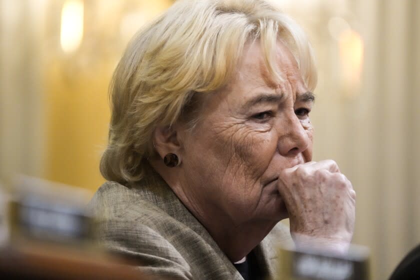 WASHINGTON, DC - JUNE 09: Rep. Zoe Lofgren (D-San Jose) during a House Select Committee to Investigate the January 6th hearing in the Cannon House Office Building on Thursday, June 9, 2022 in Washington, DC. The bipartisan Select Committee to Investigate the January 6th Attack On the United States Capitol has spent nearly a year conducting more than 1,000 interviews, reviewed more than 140,000 documents day of the attack. (Kent Nishimura / Los Angeles Times)