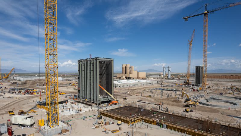 Construction at the Intermountain Power Plant in Delta is pictured in this undated photo.