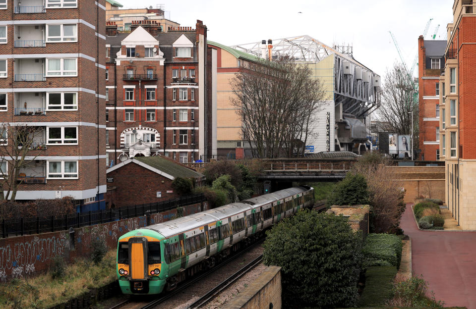 Wrong side of the tracks: The train line dividing Stamford Cottages and the stadium