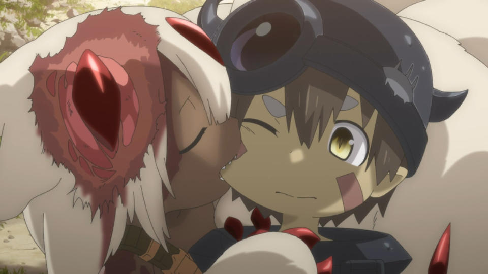 The main characters of Made in Abyss.