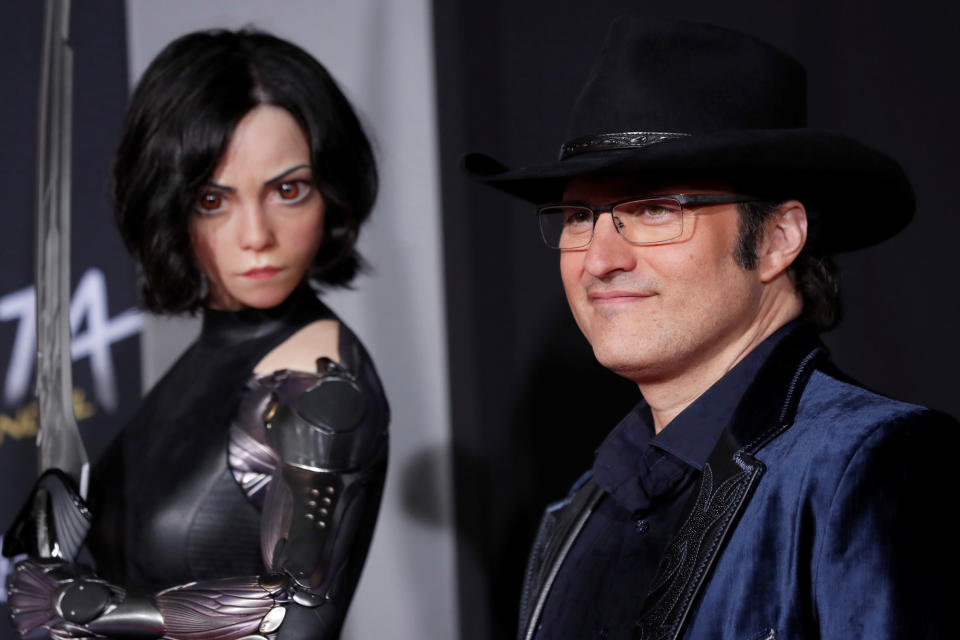 Director Robert Rodriguez poses at the premiere for the movie "Alita: Battle Angel" in Los Angeles, California, U.S., February 5, 2019. REUTERS/Mario Anzuoni