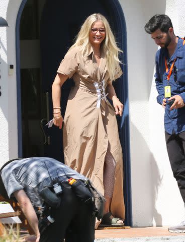 <p>TheImageDirect.com</p> Cameron Diaz filming in L.A. on May 8, 2024