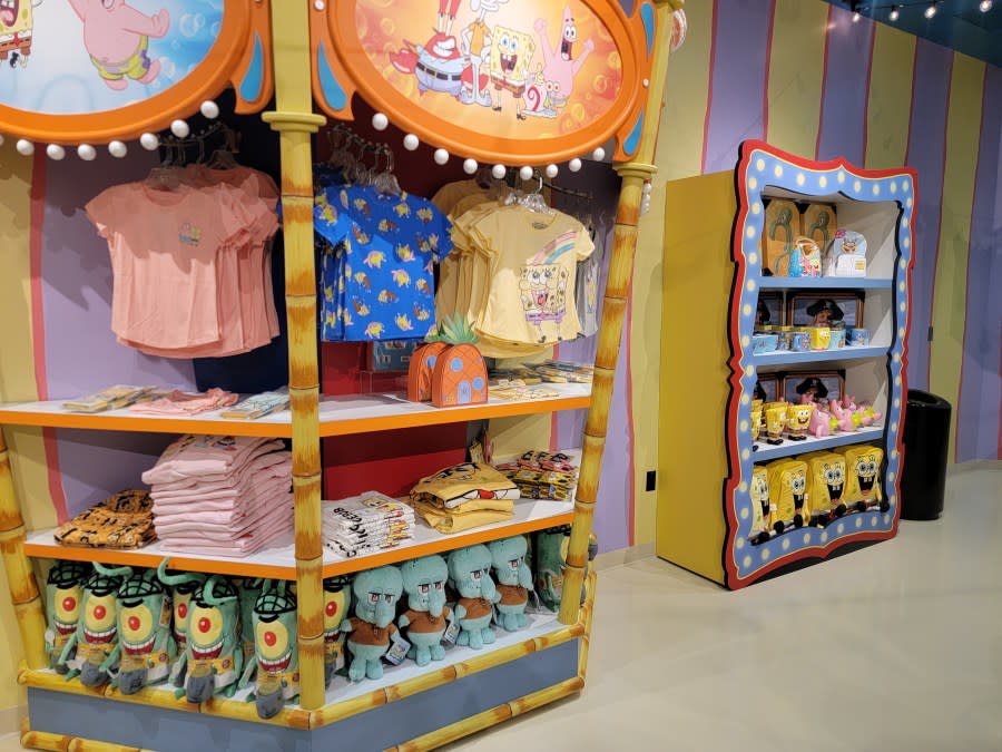 Spongebob’s Crazy Carnival Ride’s after-ride gift shop (KLAS)