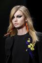 <p>A model walks the runway at Versace’s fall 2017 show in Milan. (Photo: ImaxTree) </p>