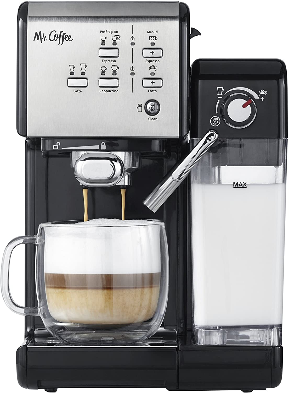 Mr. Coffee One-Touch CoffeeHouse Espresso Maker and Cappuccino Machine