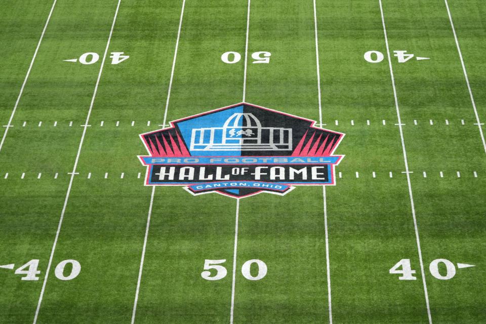 A view of the field at the 2022 Hall of Fame Game..