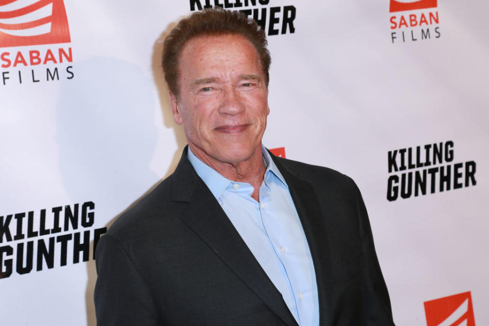 Arnold Schwarzenegger at a movie premiere in October 2017 in Hollywood. (Photo: Leon Bennett/WireImage)