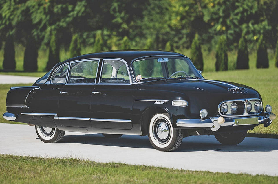 <p>If you were a top-tier Czech executive or a factory owner in the late 1950s, you would be driven around in a luxurious Tatra T603, a car that couldn’t be purchased by Joe Bloggs. Its body shape resembled that of a ground beetle and two large cooling ‘ears’ stuck out of each side, ventilating the oddball <strong>99bhp</strong> 2.5-litre <strong>V8 </strong>at the rear. It was lathered in chrome and four round headlights sat up front.</p>