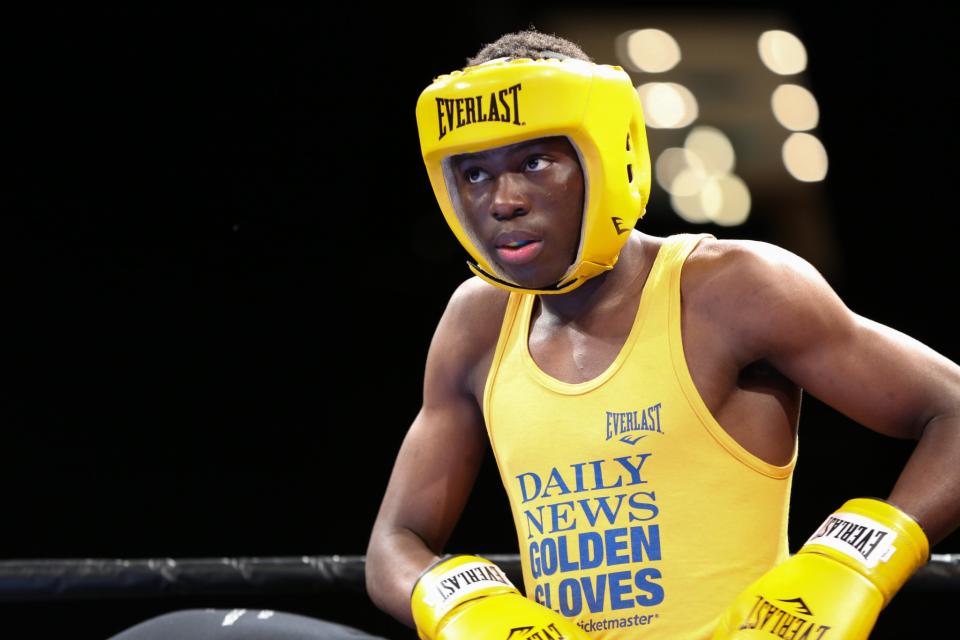 Richardson Hitchins fought in the New York Golden Gloves tournament in April. (AP)