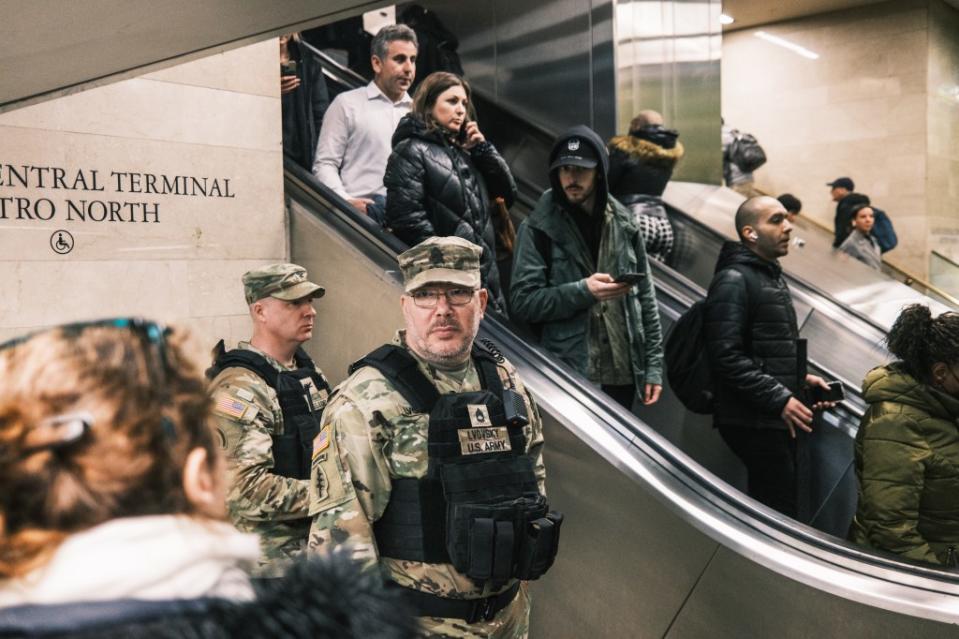 Critics lashed Hochul for militarizing the transit system and wasting funds. Stephen Yang