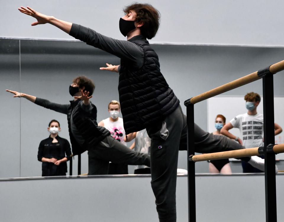 Alexander Maryianowski performs as guest instructor for ballet students at Abilene Christian University in October 2020, when he was home in Abilene from Paris due the pandemic. He spent about a year here, often teaching others including students at Abilene Ballet Theatre, for which he once performed.