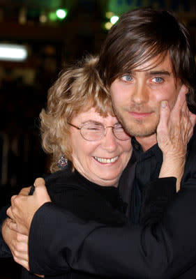 Jared Leto and his grandmother at the Hollywood premiere of Warner Bros. Alexander