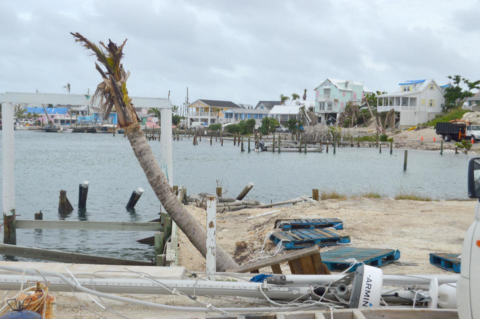 In early September, Hurricane Dorian destroyed docks in Hope Town, a Bahamian settlement on Elbow Cay in the Abacos.