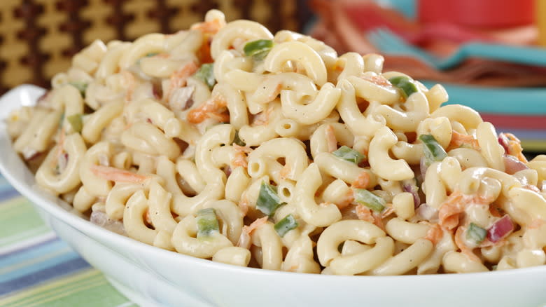 macaroni salad close up