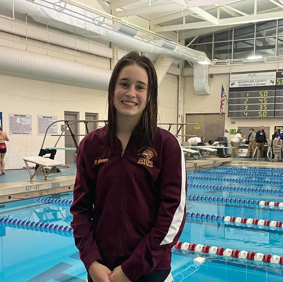 Peytton Moore won the first KHSAA state diving championship in school history as a freshman, the  doubled down with a victory in 2022.
