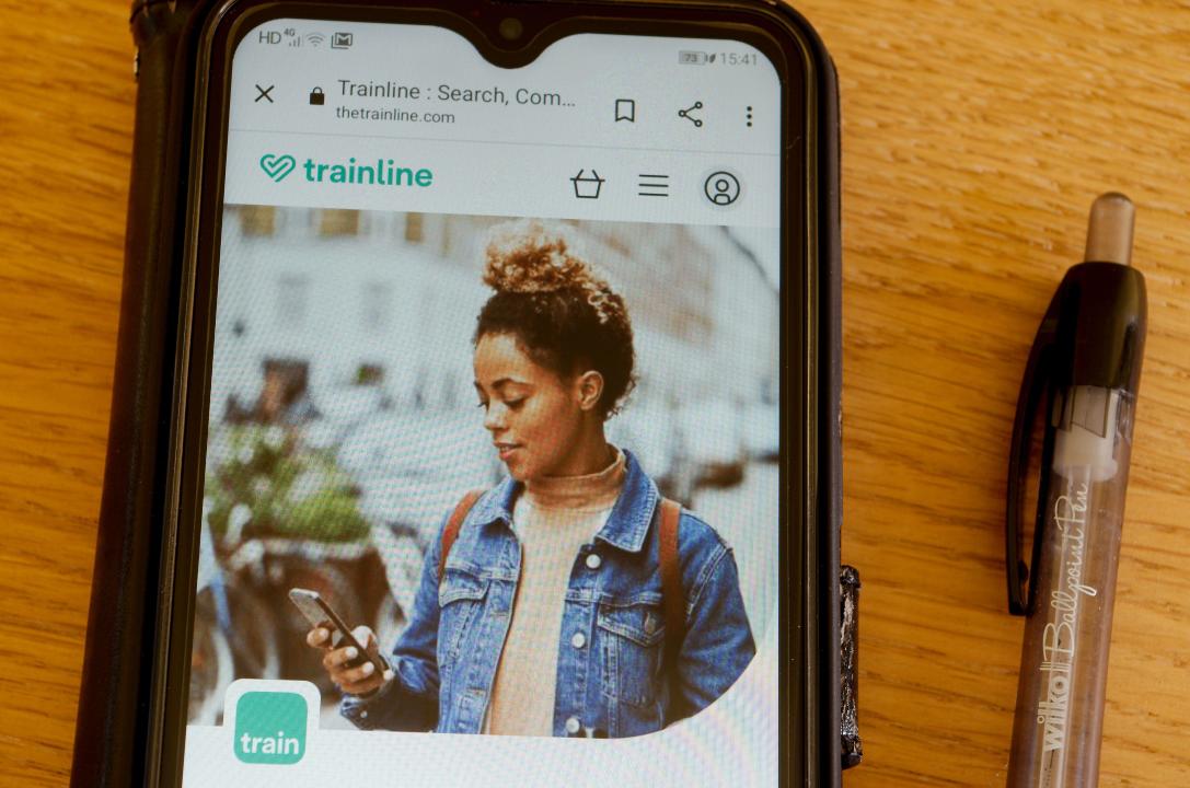 The Trainline Website on a Smartphone, UK