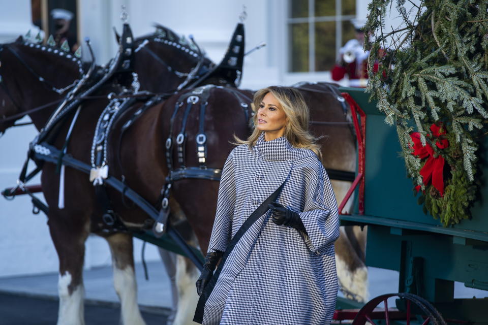 Melania Trump and the White House Christmas Tree 2020