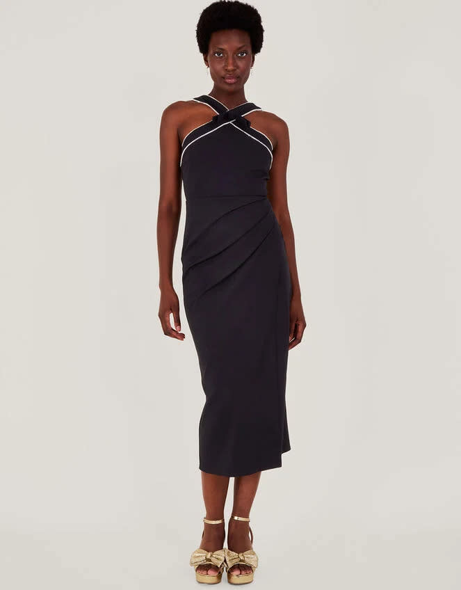 Diana diamante halterneck dress black (Monsoon)